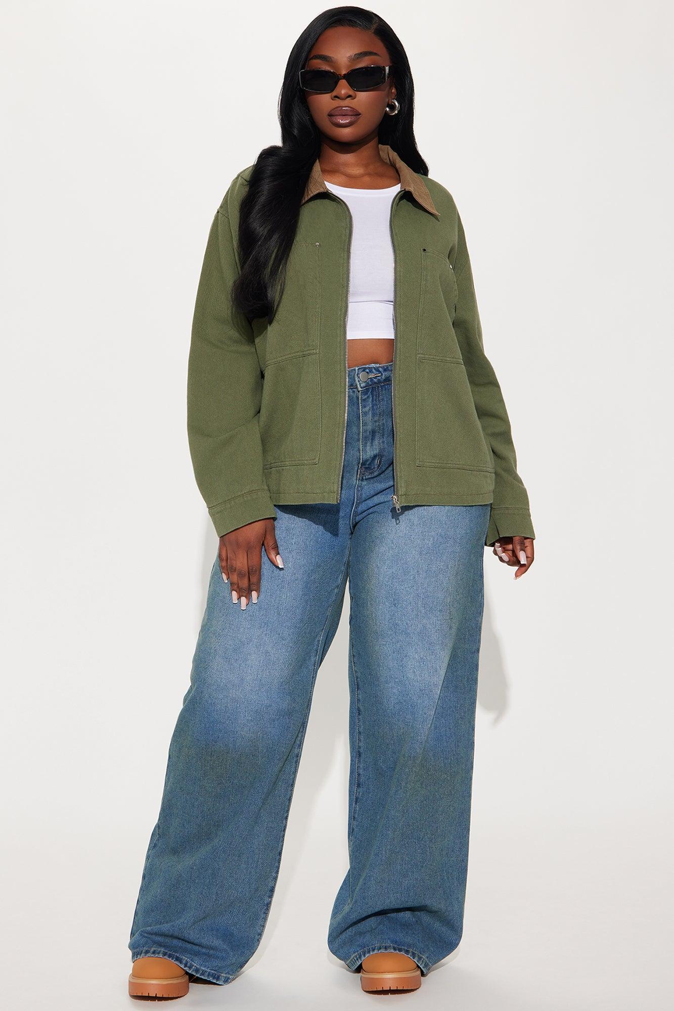 Leila Barn Jacket - Olive Female Product Image