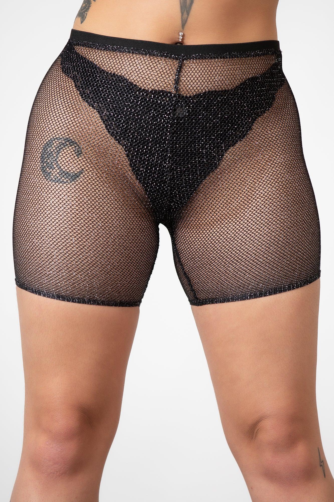 Synth Sigil Fishnet Bike Short Female Product Image