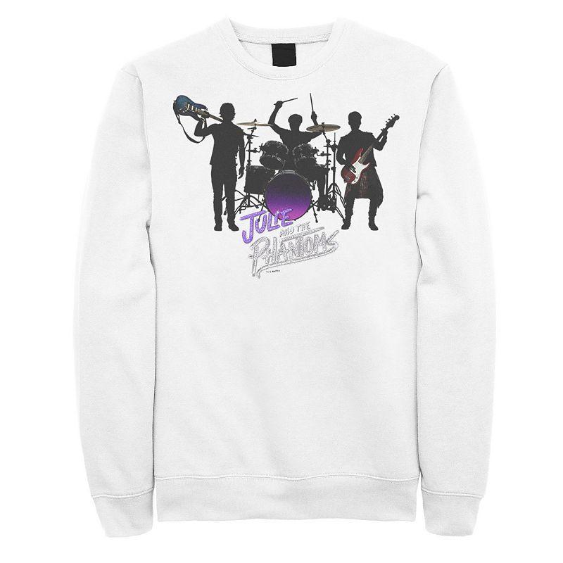 Men's Julie And The Phantoms Group Shot Logo Silhouette Sweatshirt, Size: XL, White Product Image