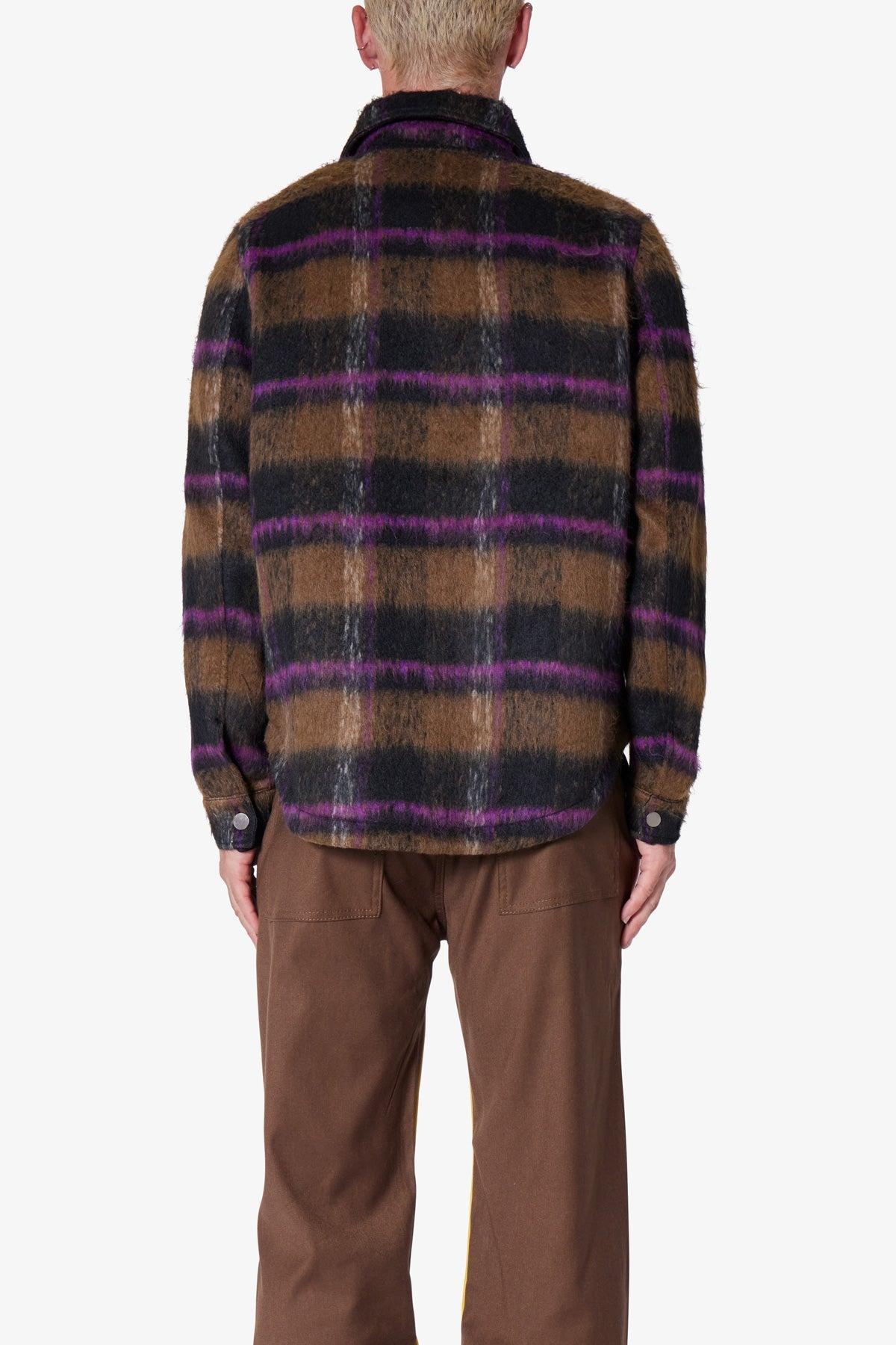 Brushed Flannel Jacket - Brown Product Image