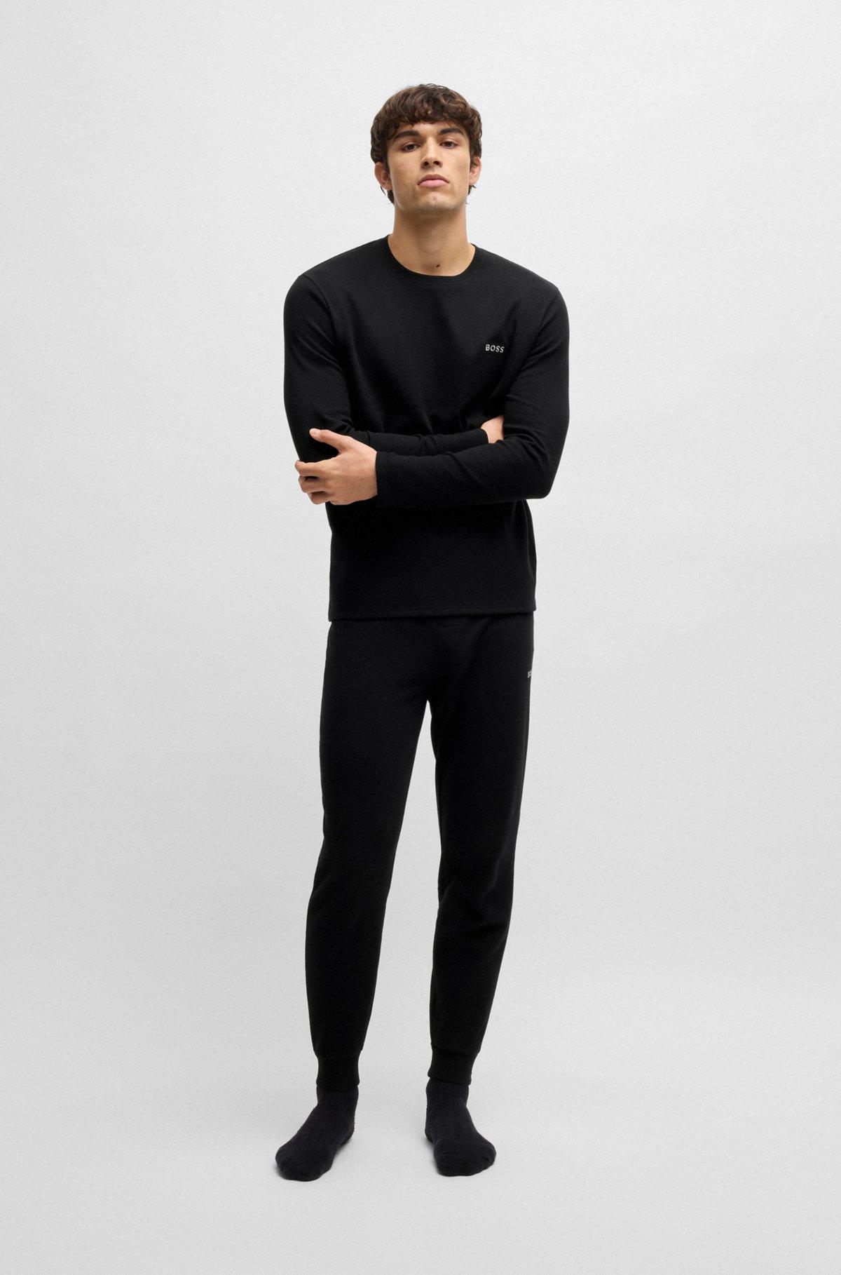 Waffle-structure pajama bottoms Product Image