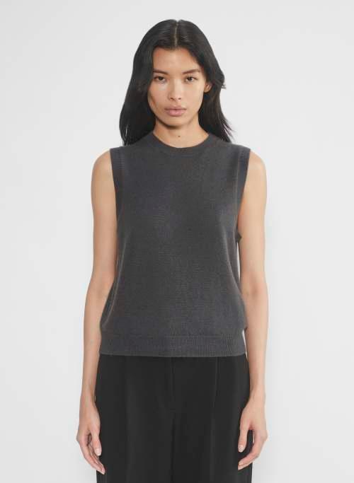 bare cashmere crew sweater vest Product Image