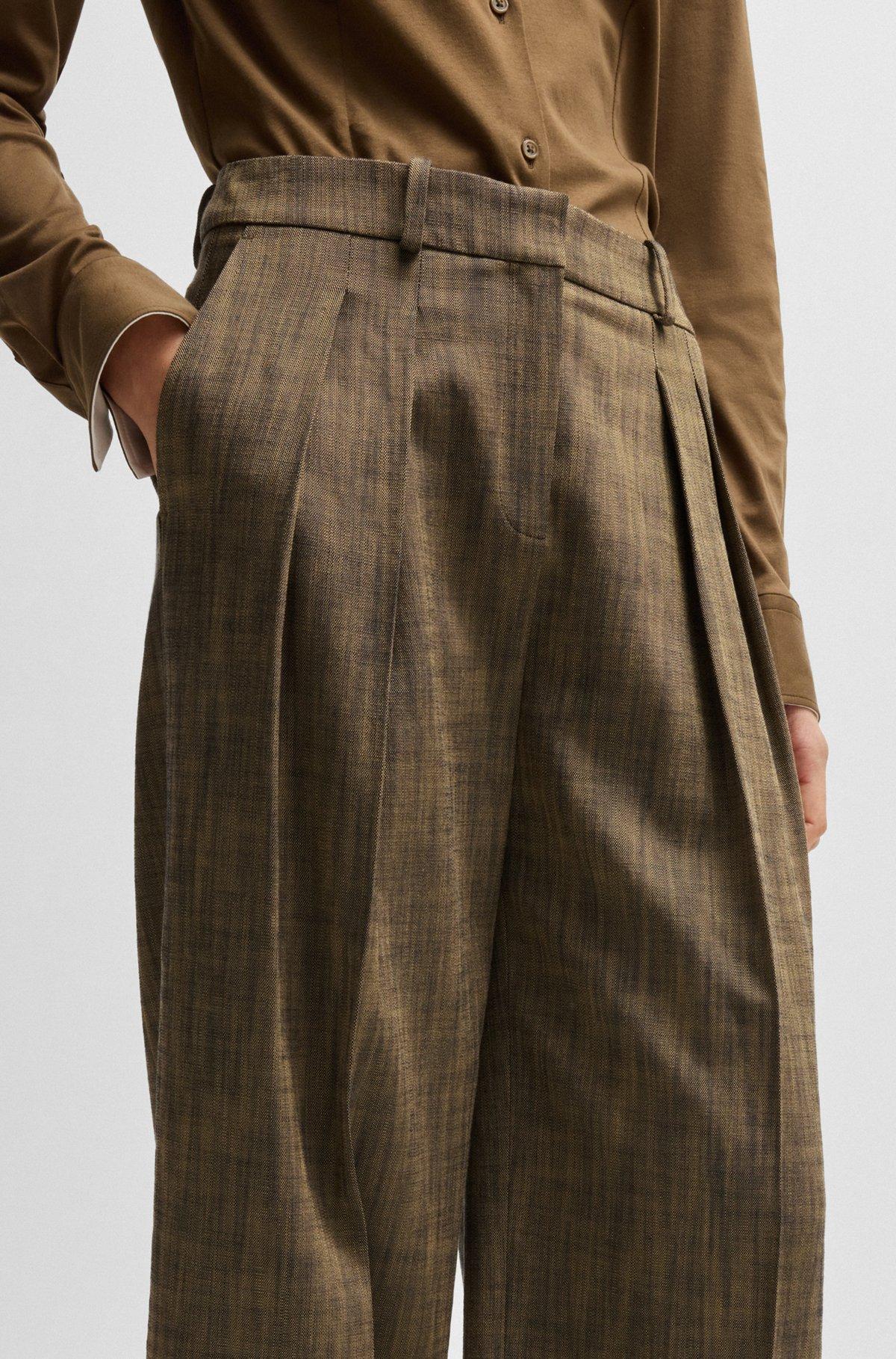 Regular-fit trousers with pleated front Product Image