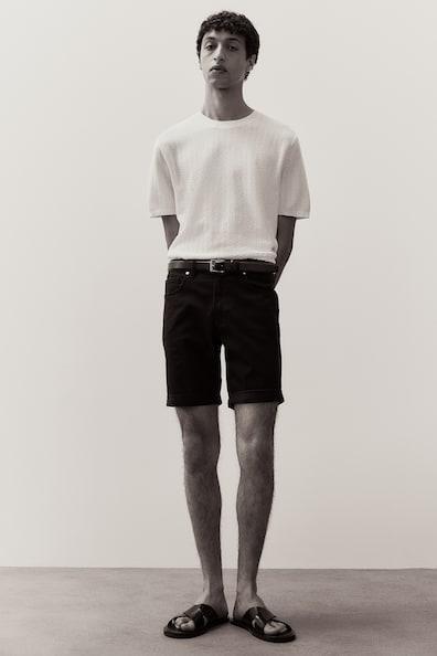 Slim Fit Cotton Twill Shorts Product Image