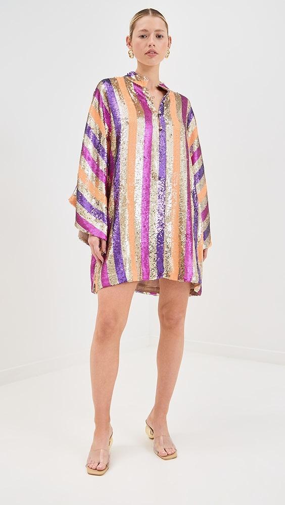 La Vie Style House Cabana Stripe Mini Caftan | Shopbop Product Image