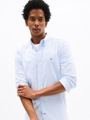 Slim Fit Stripe Stretch Poplin Shirt Product Image