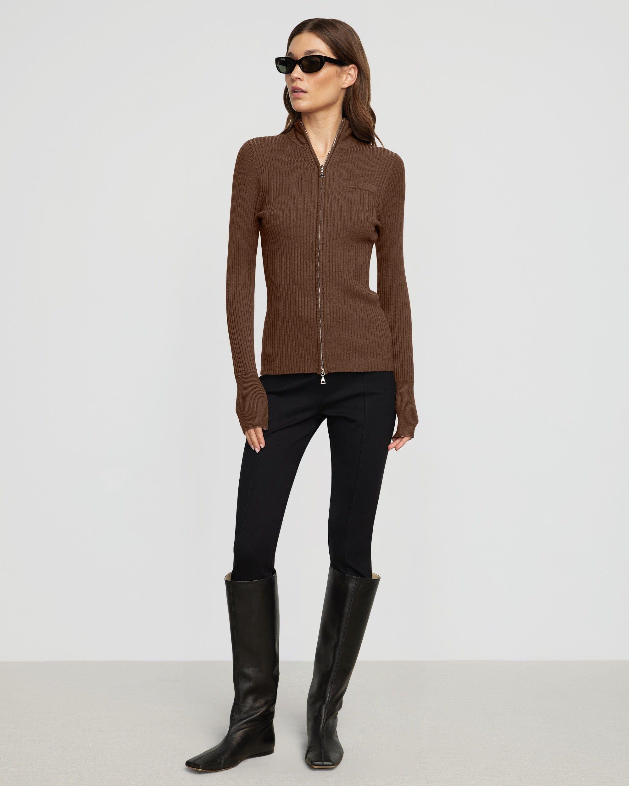 Kaine Ribbed Two-Way Zip Sweater Product Image