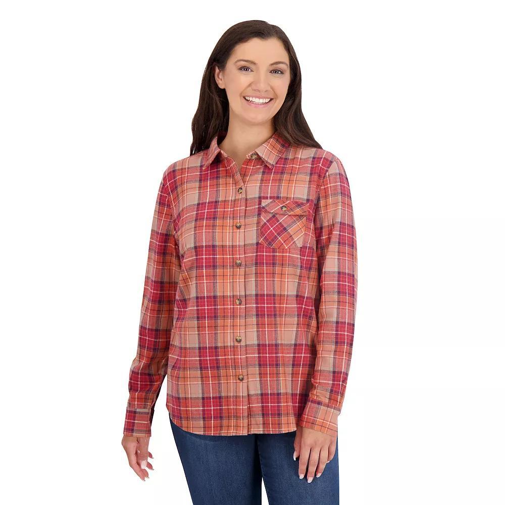 Women's ZeroXposur Lisbon Flannel Shirt, Size: Medium, Green Madras Product Image
