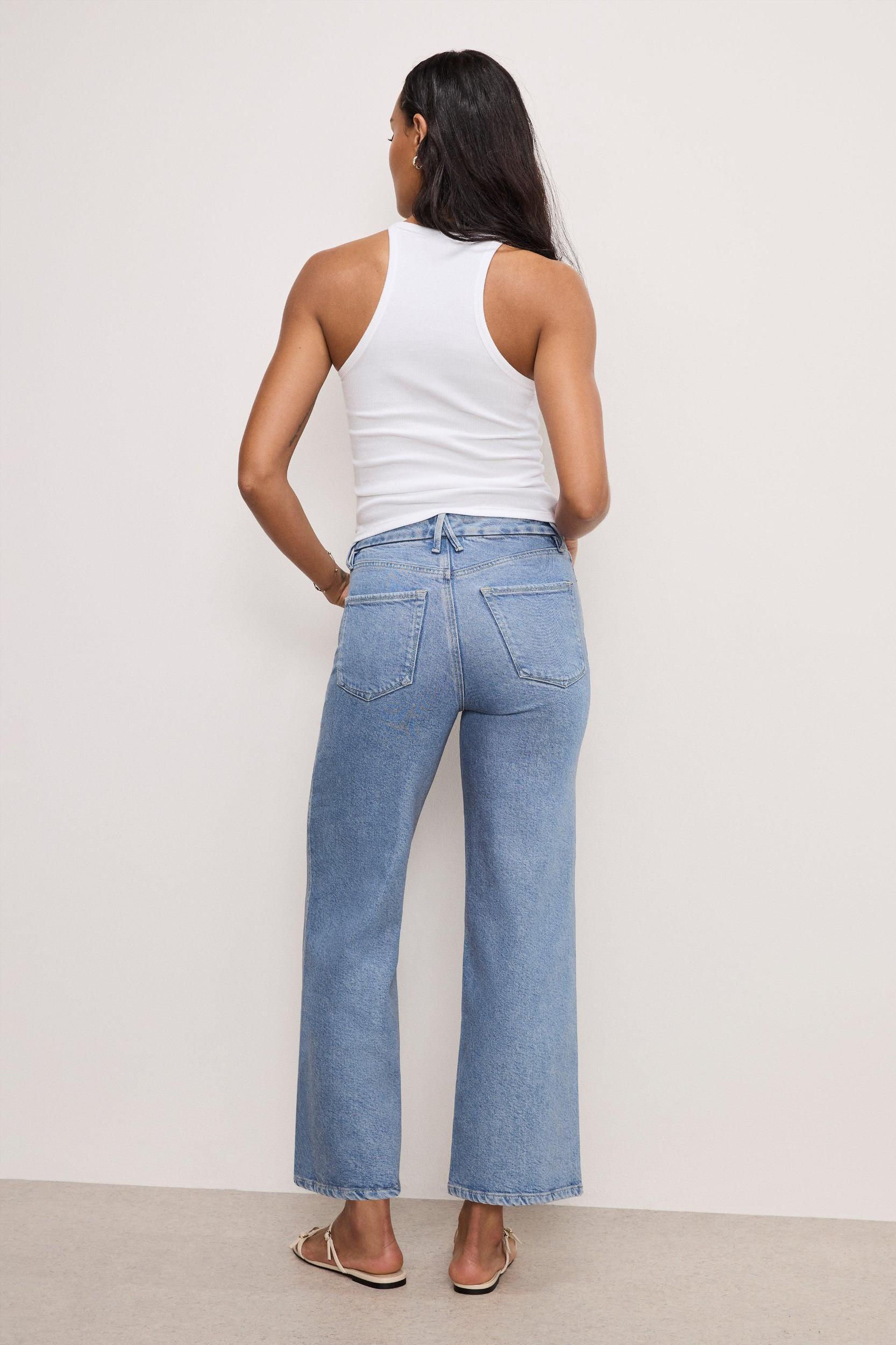 SOFT TECH GOOD SKATE WIDE CROPPED JEANS | INDIGO860 Product Image