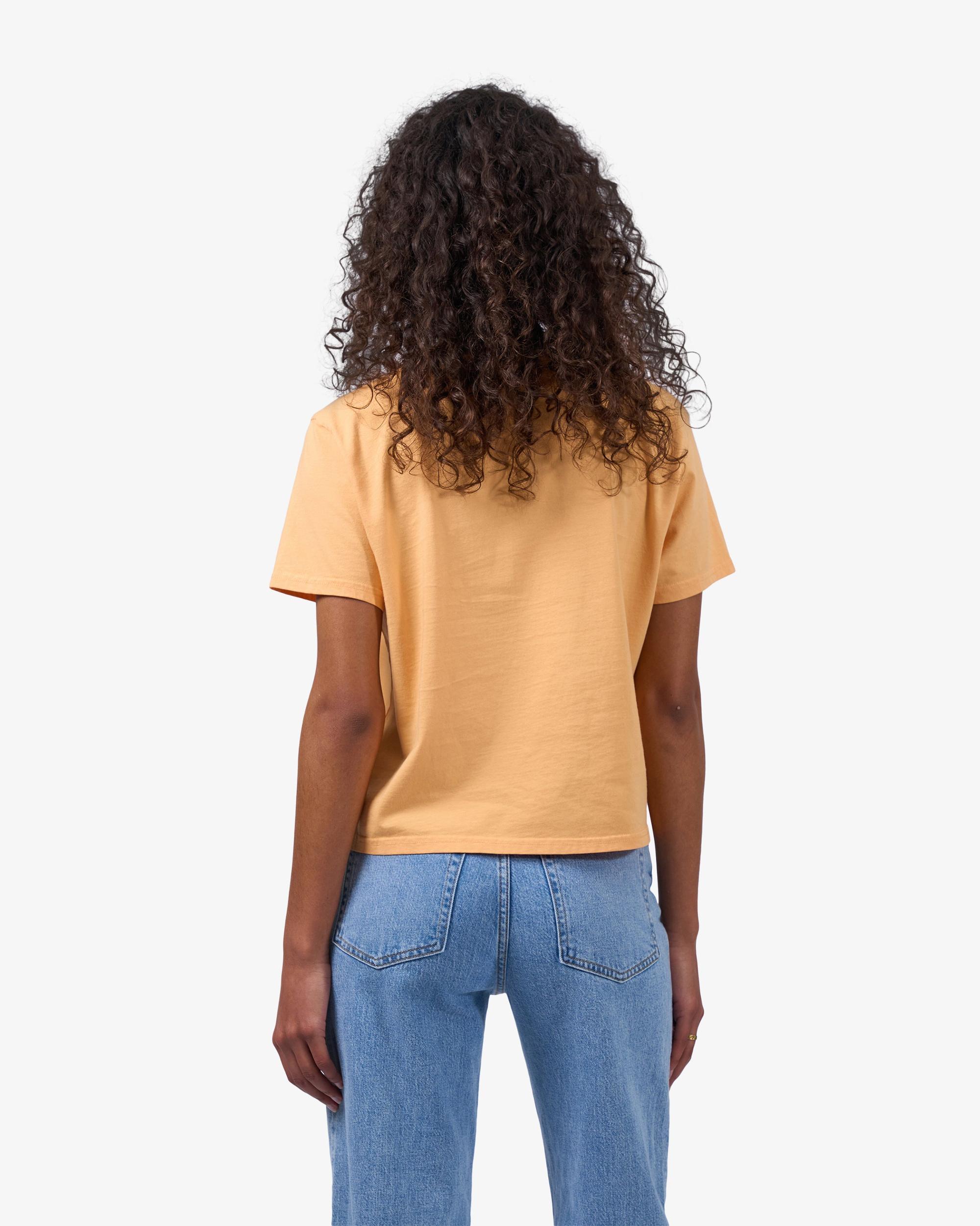 Organic Boxy Crop Tee - Petrol Blue Product Image
