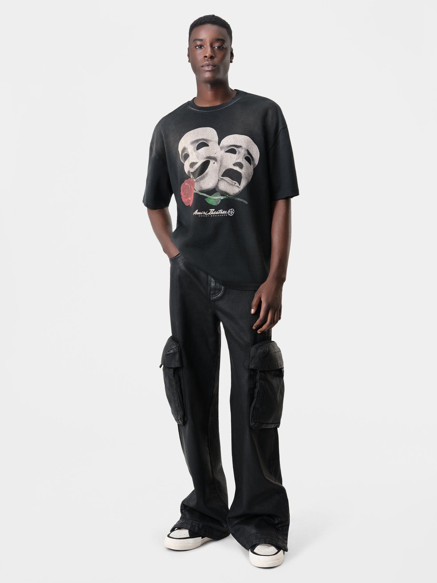 THEATRE MASKS OVERSIZED TEE - Black Male Product Image