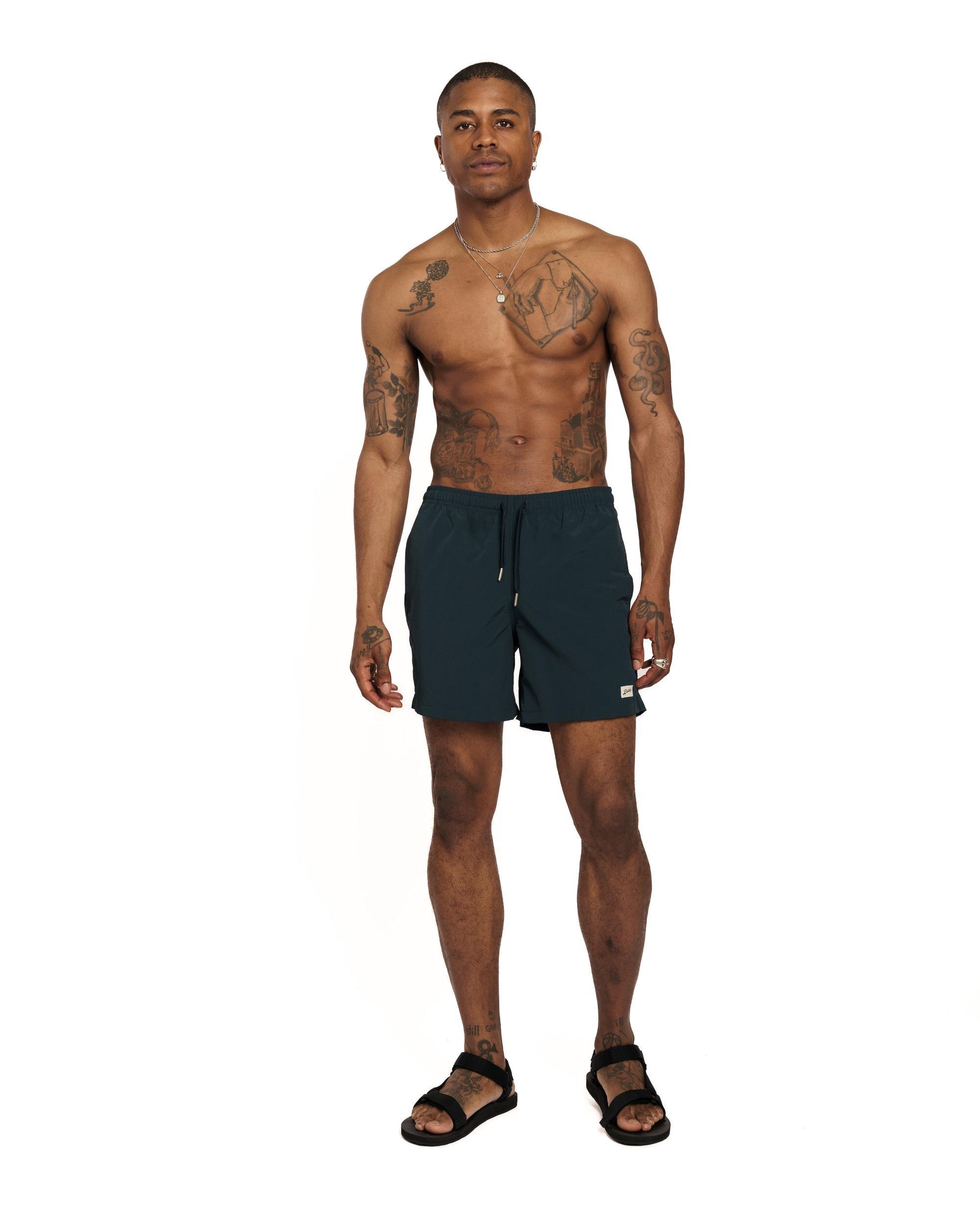 Solid Navy Swim Trunk Product Image