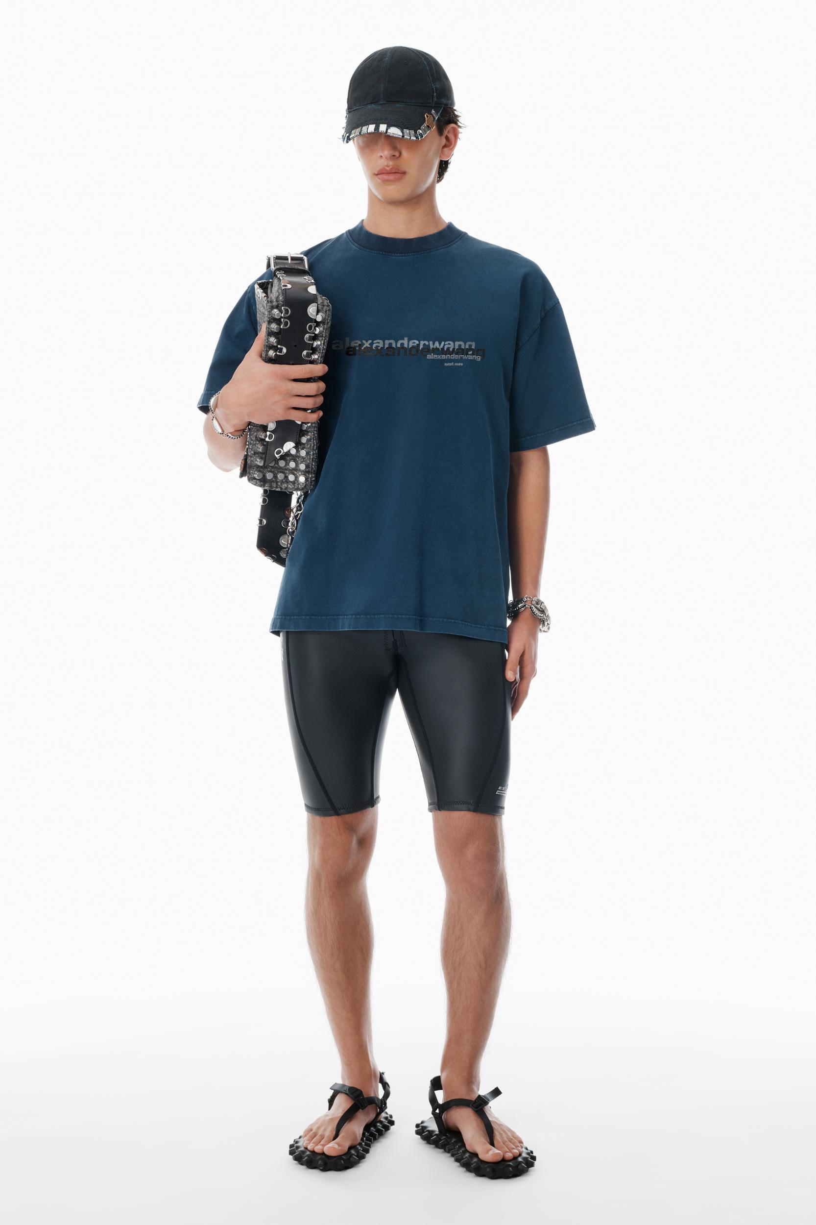 Navy Cotton Oversized Logo Tee Product Image