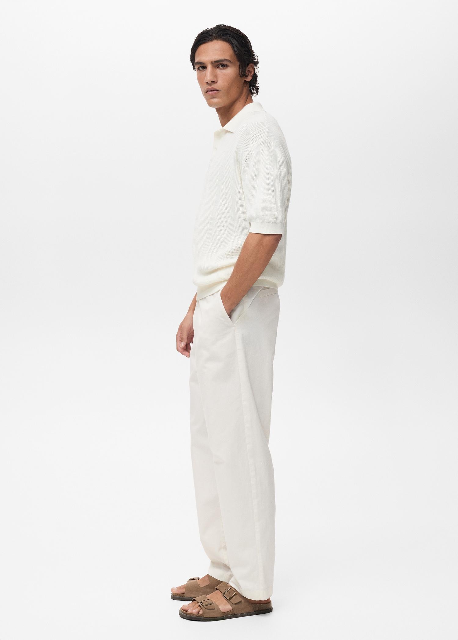 Regular-fit linen pants - Men | MANGO USA Product Image