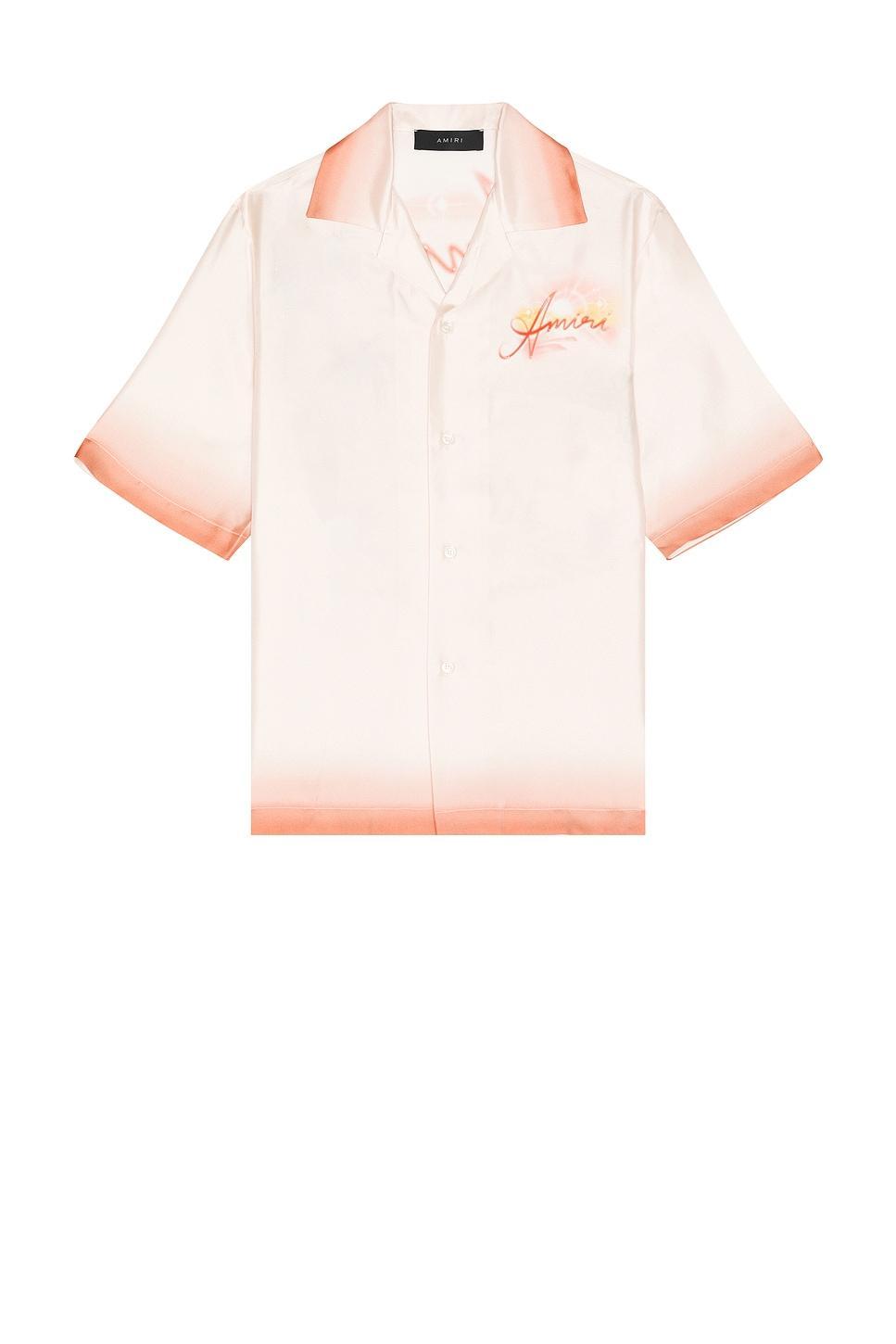 AMIRI Resort Club Bowling Shirt In Rosewater Product Image