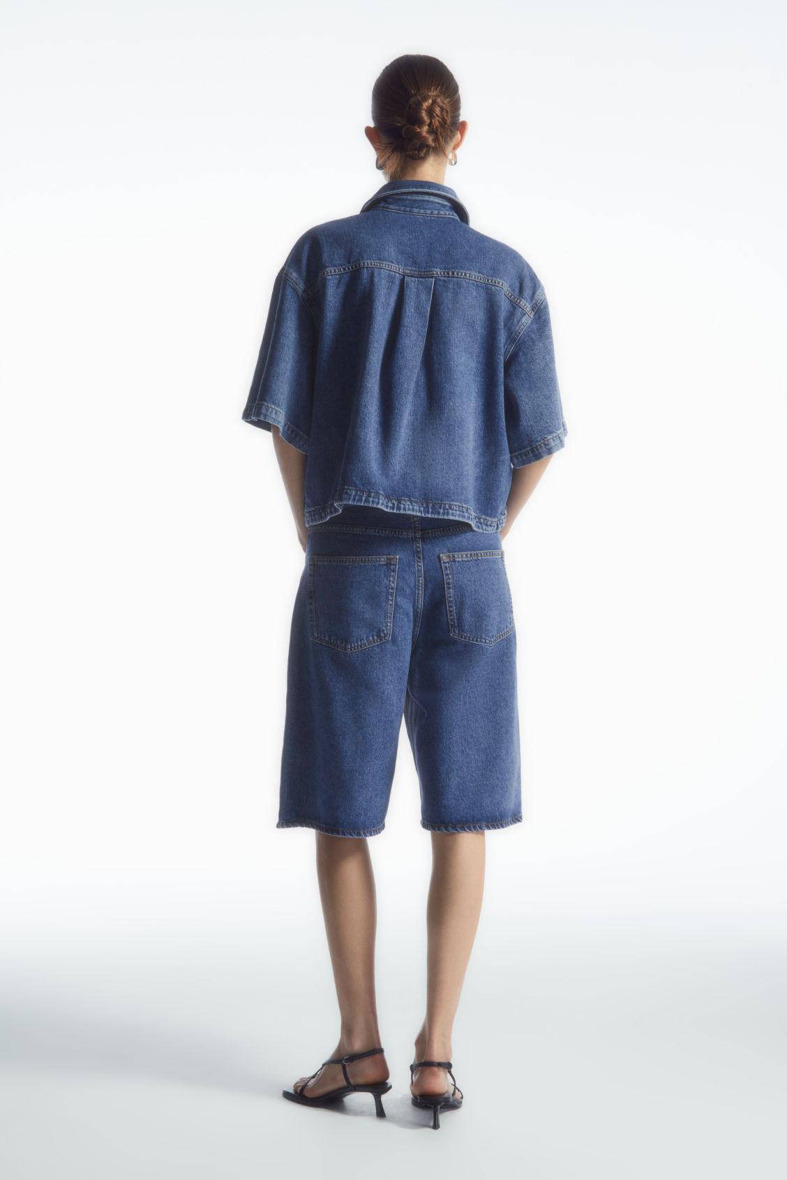 LONGLINE DENIM SHORTS Product Image