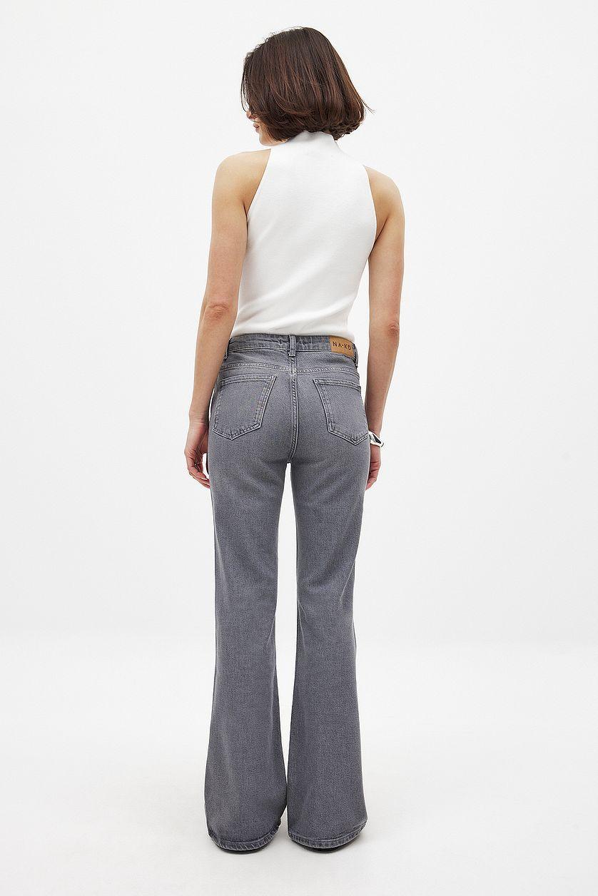 High Waist Flared Denim Product Image