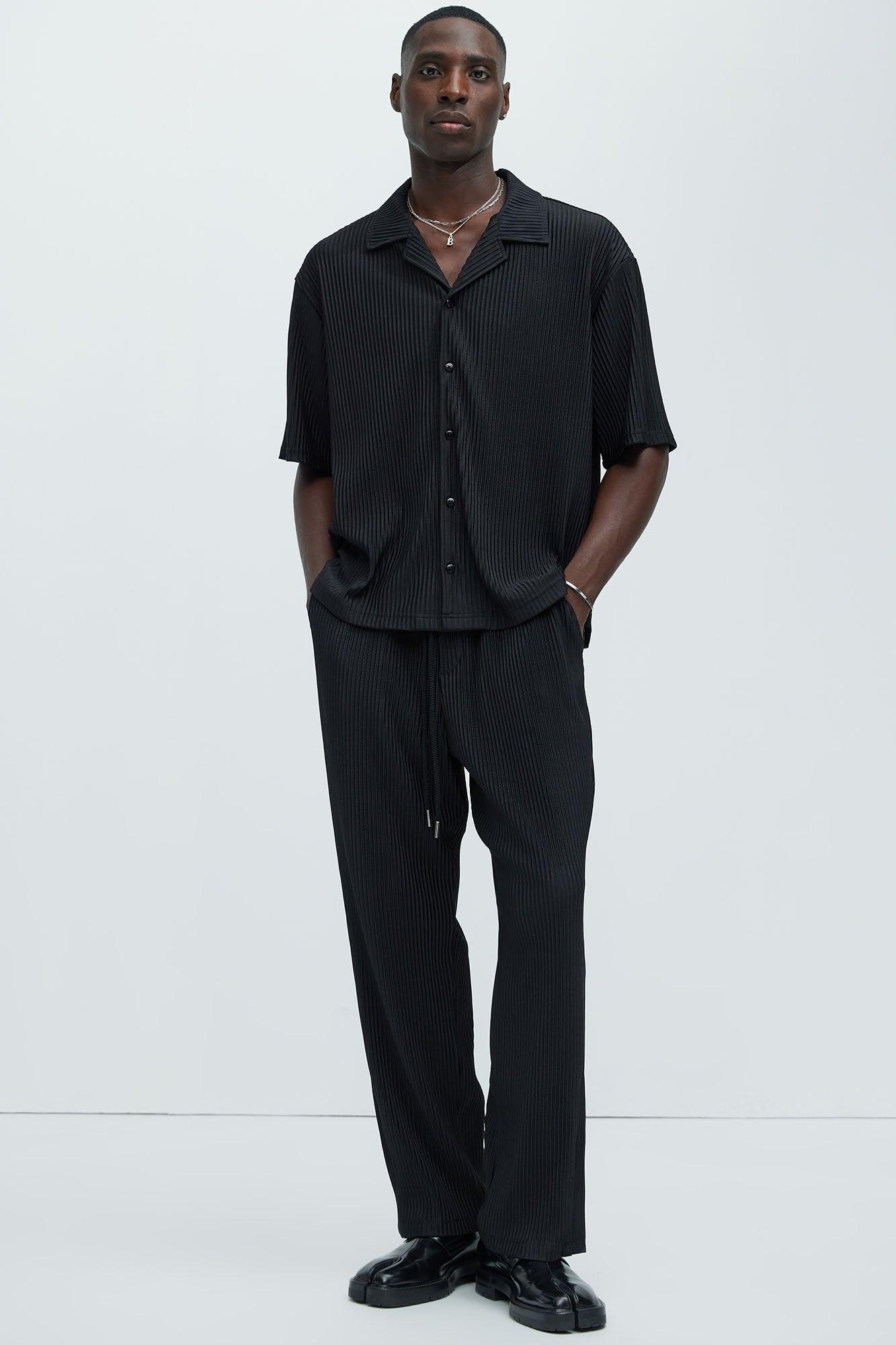 Potential Pleated Shirt - Black Product Image