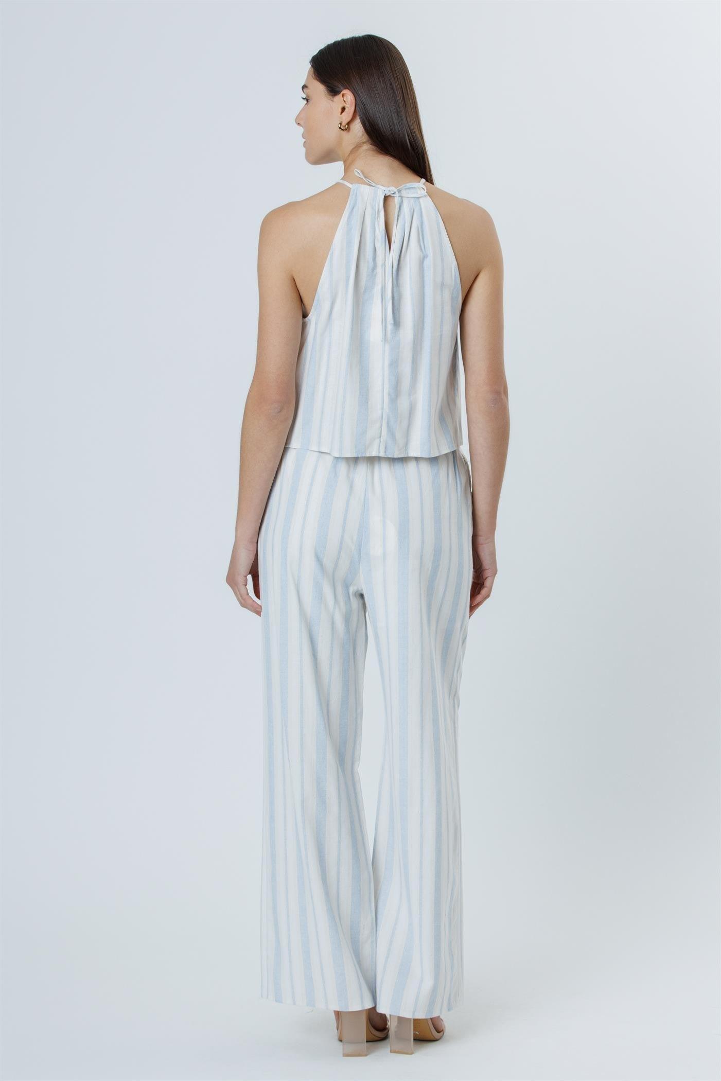 Santorini Striped Halter Top Product Image