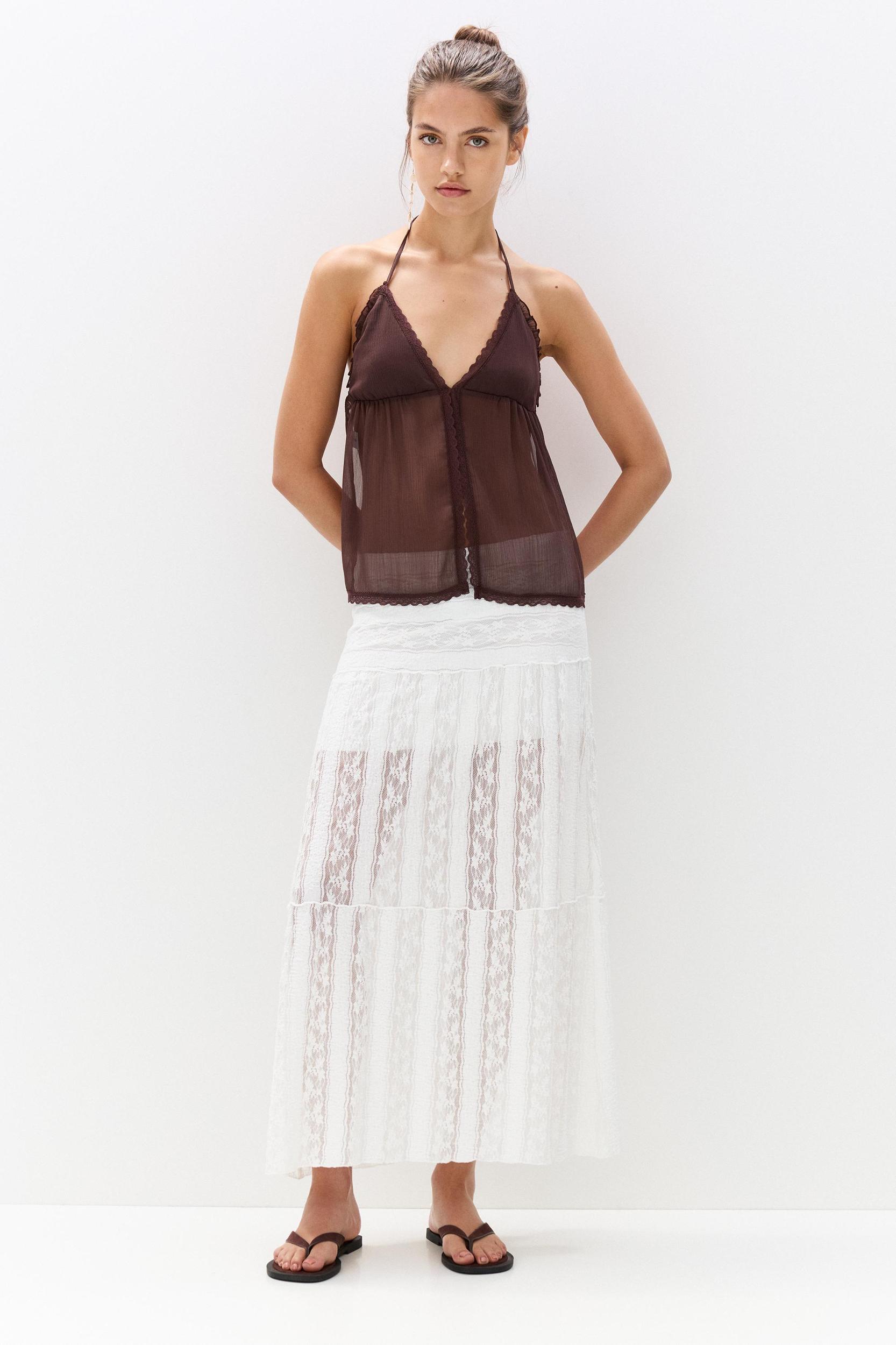 Lace midi skirt Product Image