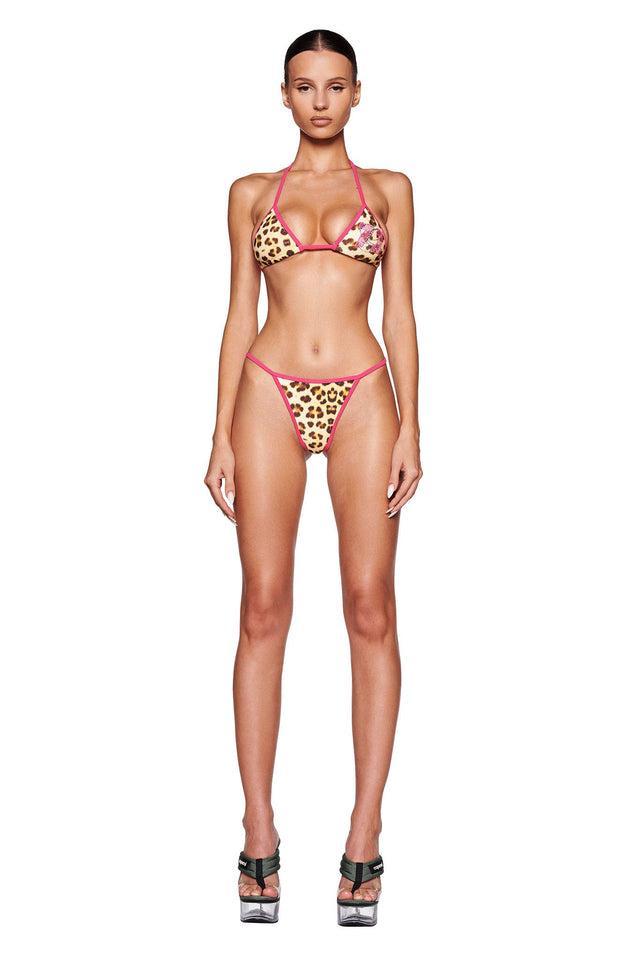 CORDELIA BIKINI TOP - NEUTRAL : LEOPARD : WILDCARD Product Image