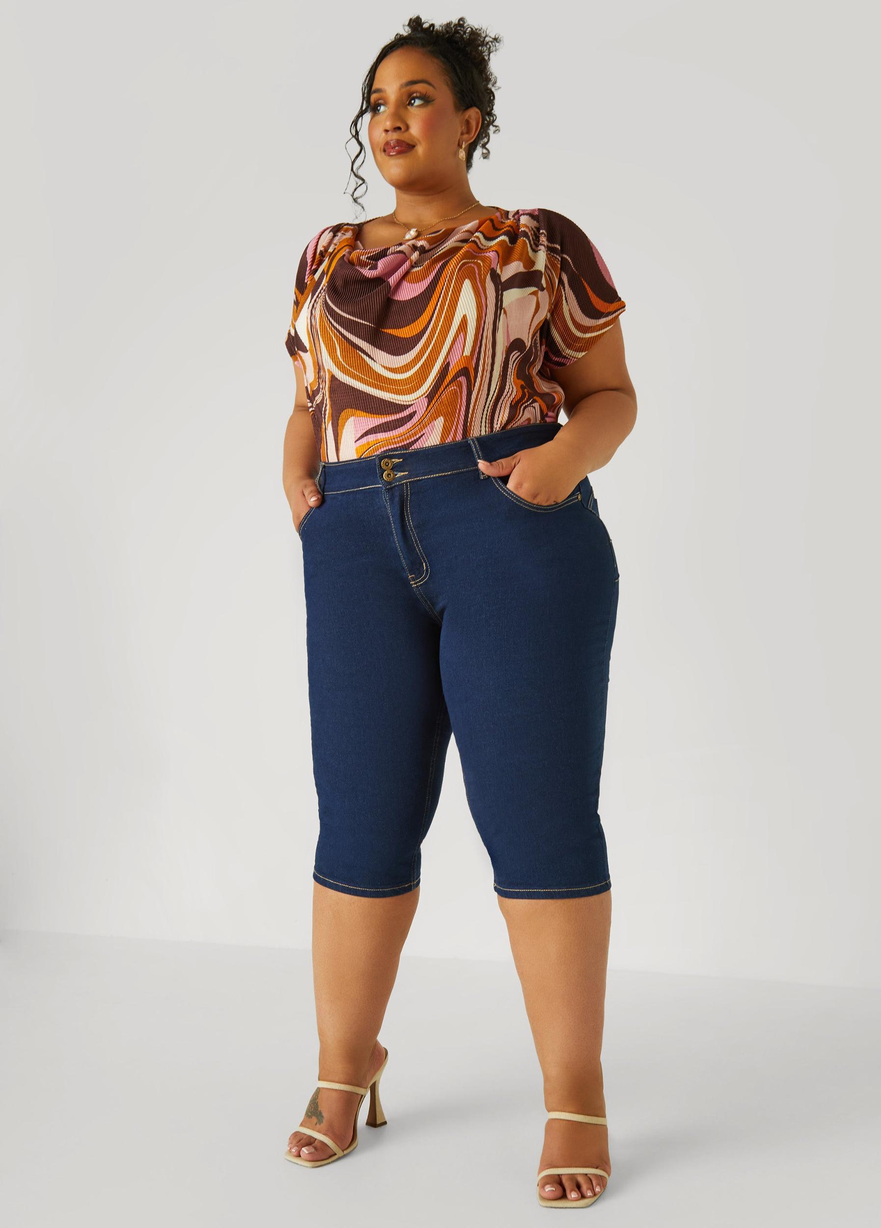Plisse Swirl Print Top Product Image