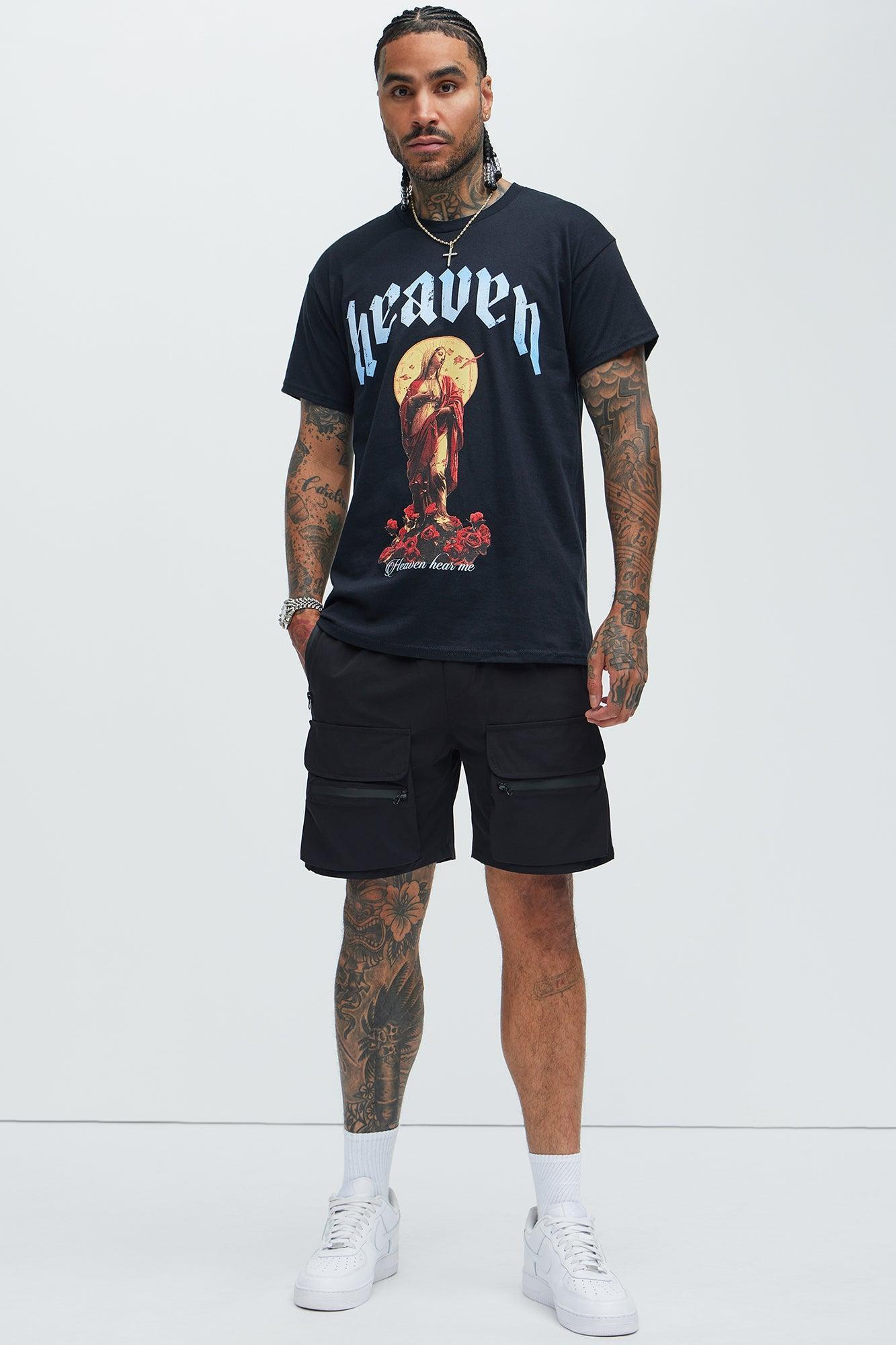 Heaven Hear Me Short Sleeve Tee - Black Product Image