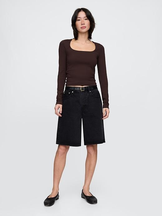 CloseKnit Jersey Square-Neck Top Product Image