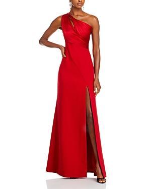 Womens Delphine One-Shoulder Satin Gown Product Image