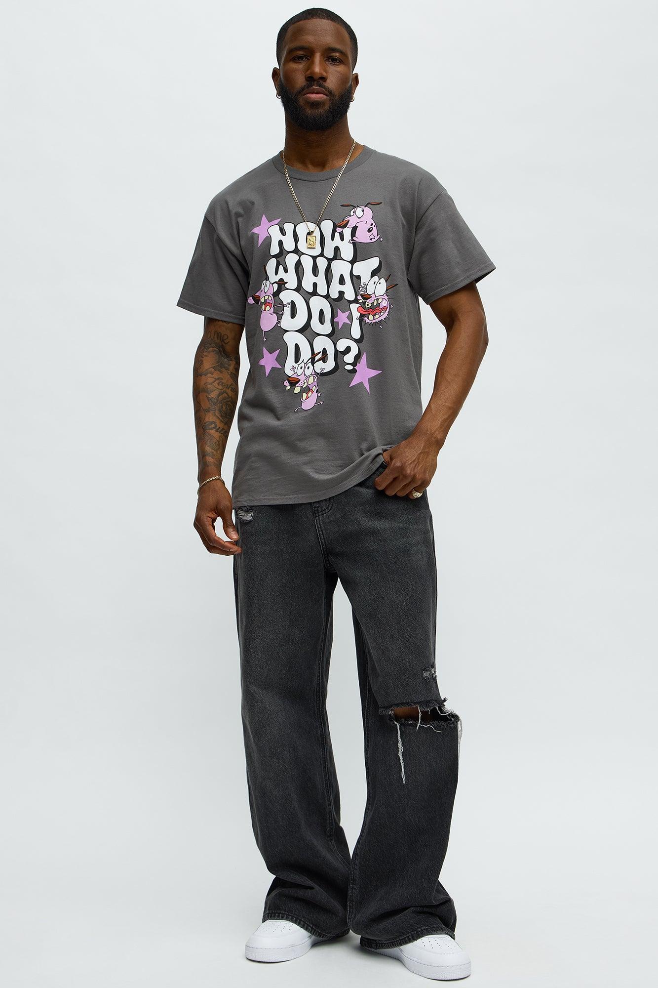 Courage The Cowardly Dog Show Short Sleeve Tee - Charcoal Product Image