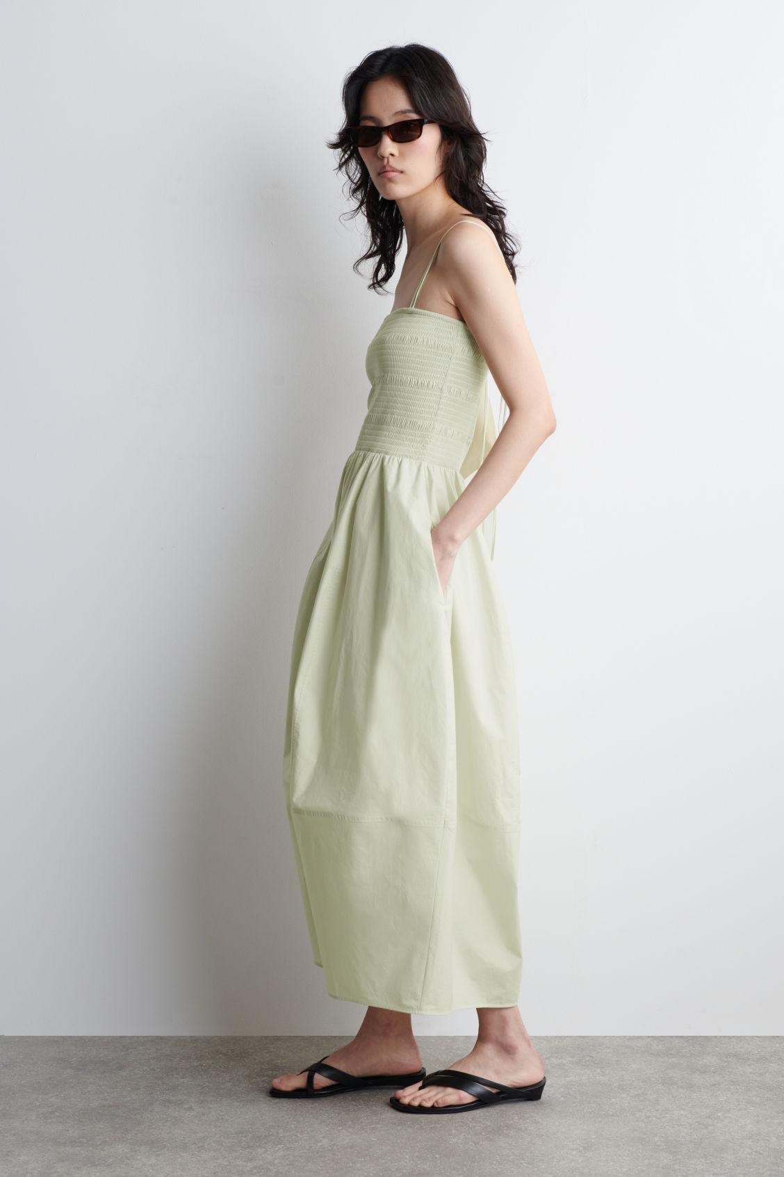 SMOCKED MIDI DRESS Product Image