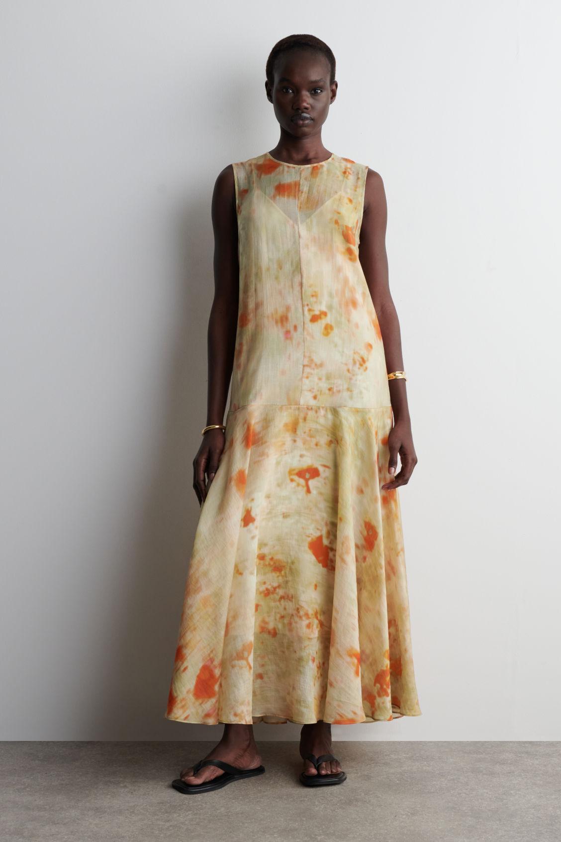 SHEER FLORAL-PRINT MAXI DRESS Product Image