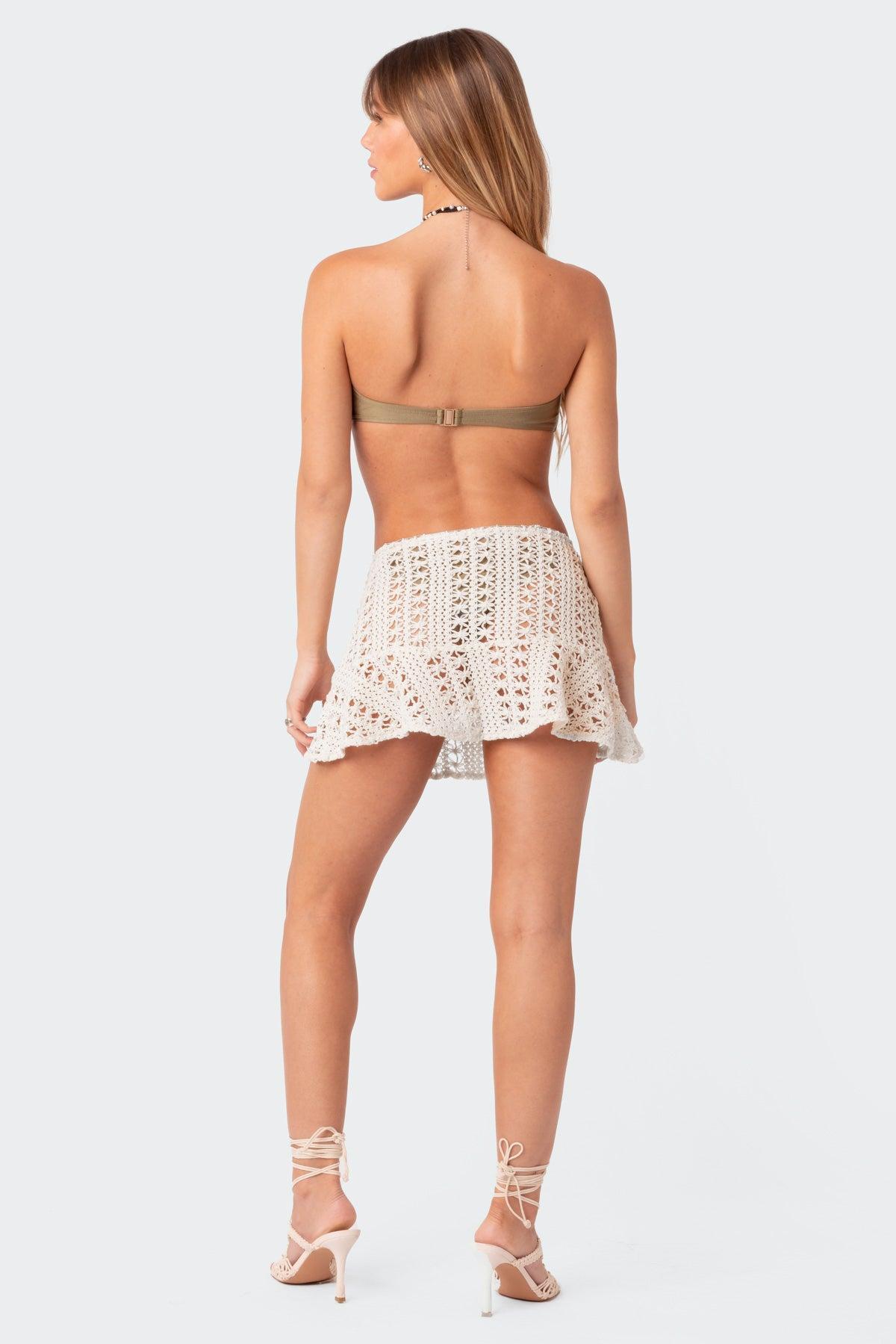 Violet Crochet Mini Skirt Product Image