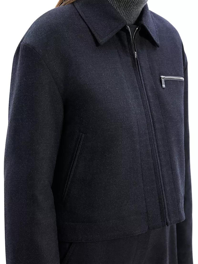 Crop A-Line Wool-Blend Jacket Product Image