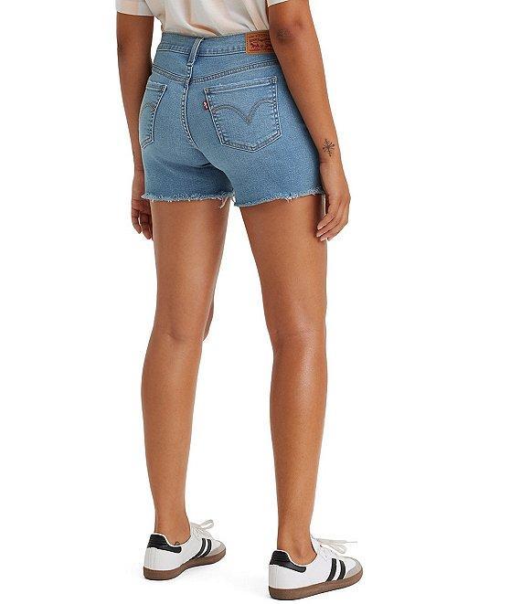 Levi's® 312 Mid Rise Mid Length Distressed Denim Shorts Product Image