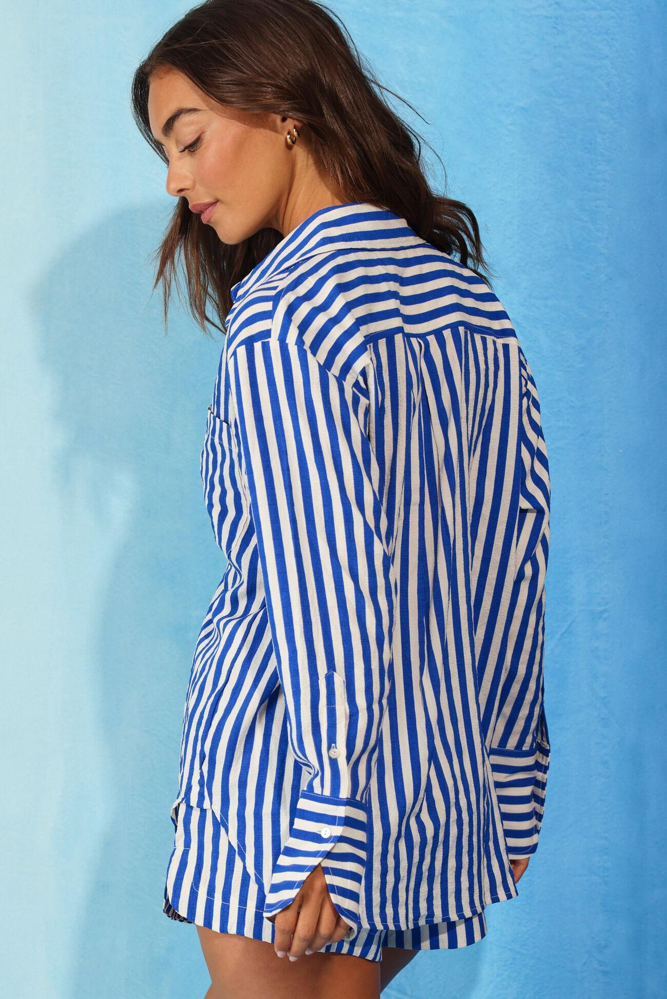 Alex Stripe Button Down Top Product Image