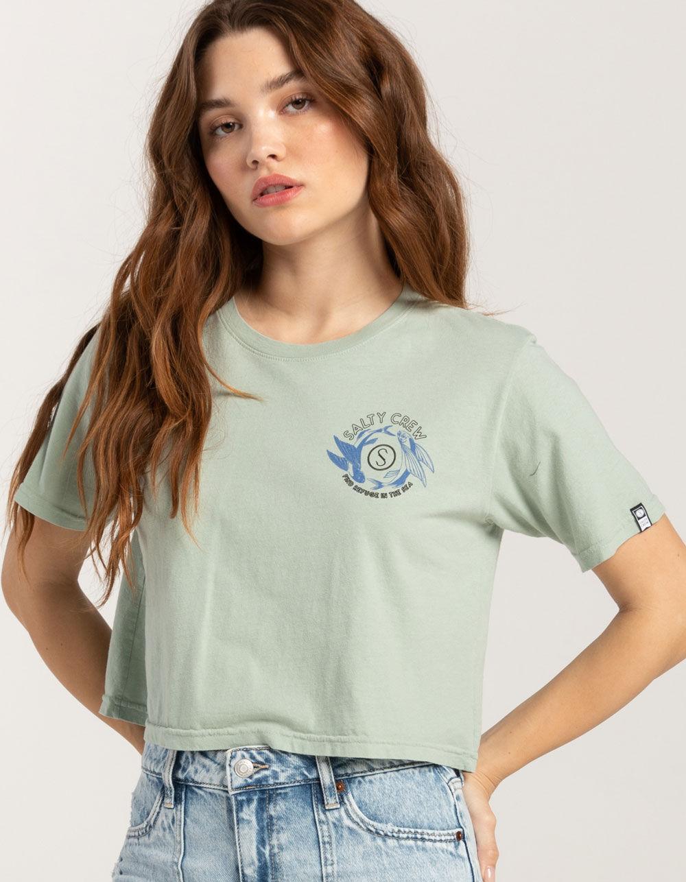 SALTY CREW Fin and Yang Womens Crop Tee Product Image