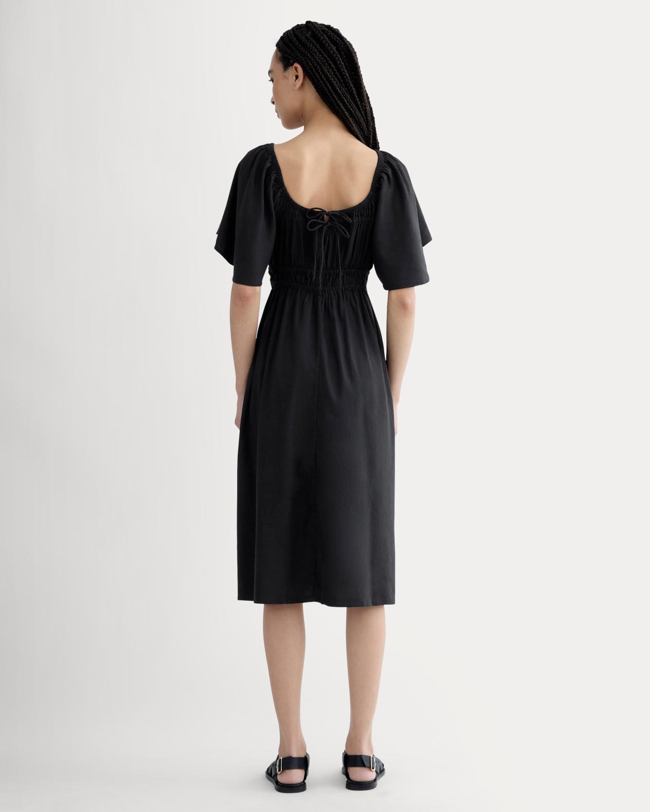 Womens Flutter-Sleeve Dress in Stretch Linen by Everlane Product Image