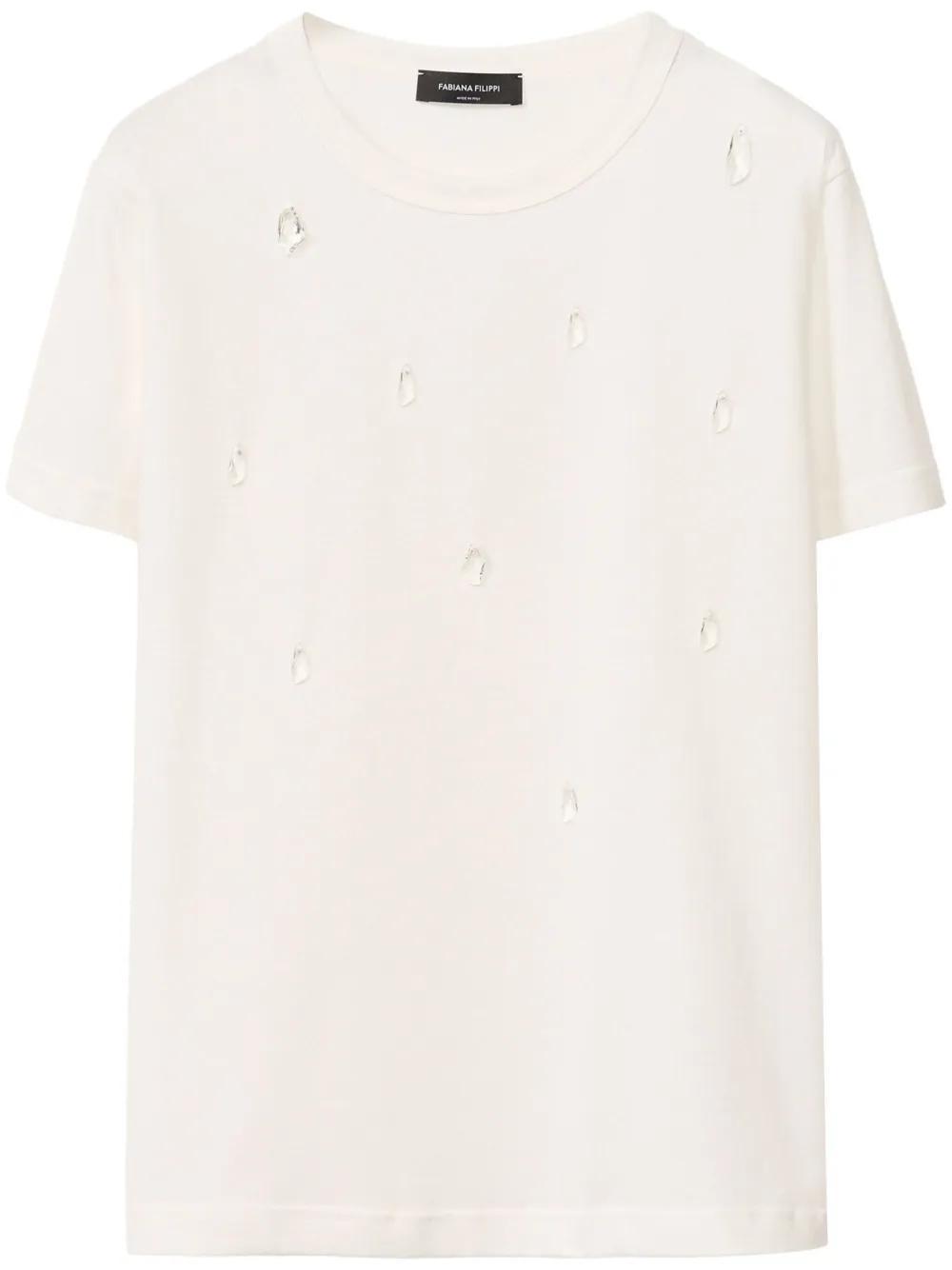 FABIANA FILIPPI Jersey T-shirt In White Product Image