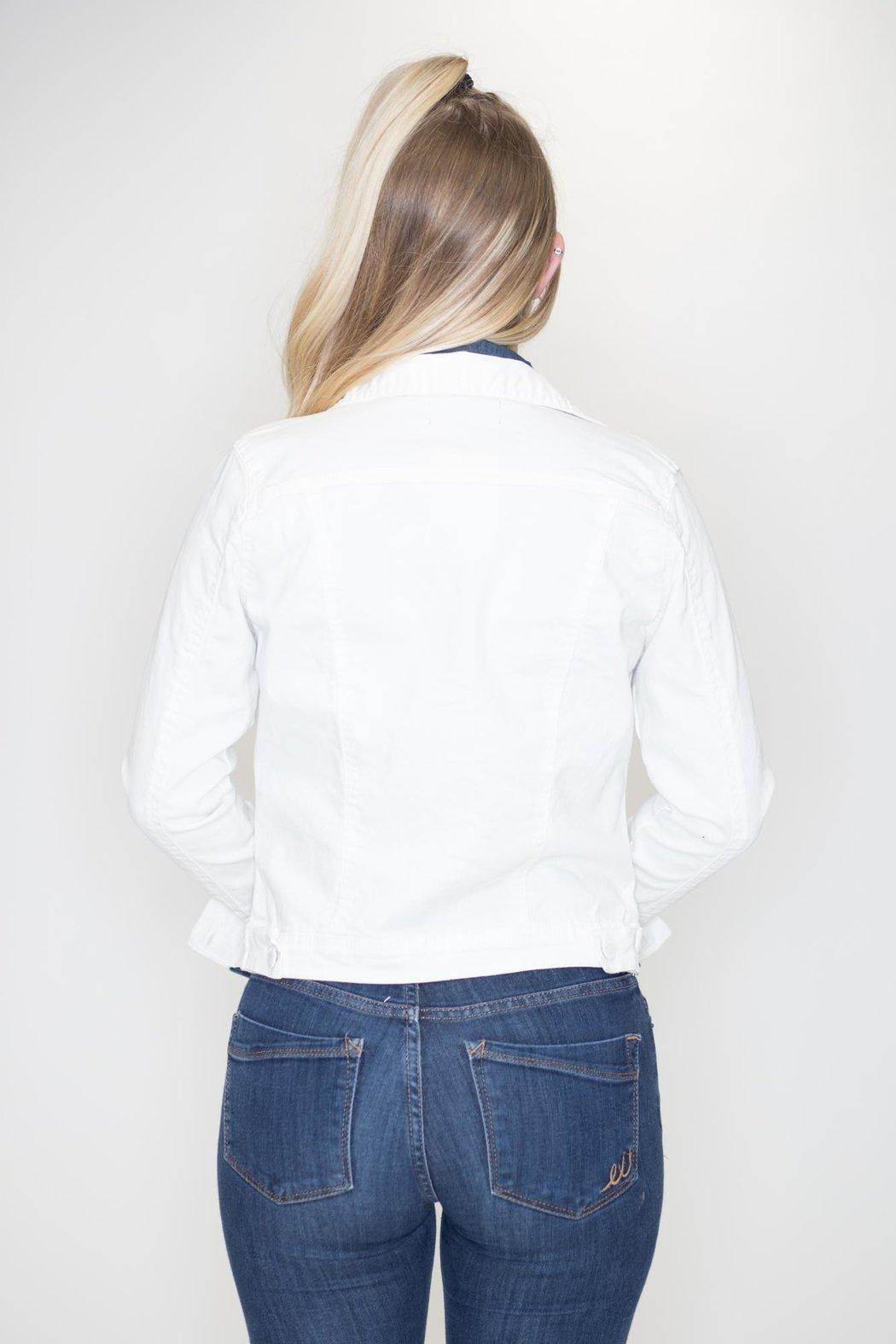 White Denim Jacket Product Image