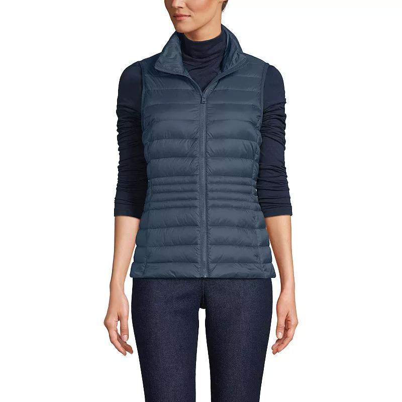 Women's Lands' End Wanderweight Packable Down Vest,  Product Image