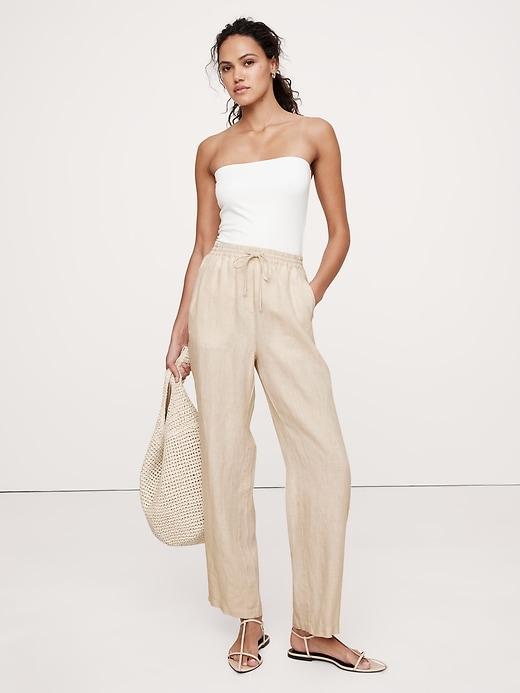 Linen Pull-On Ankle Pant Product Image