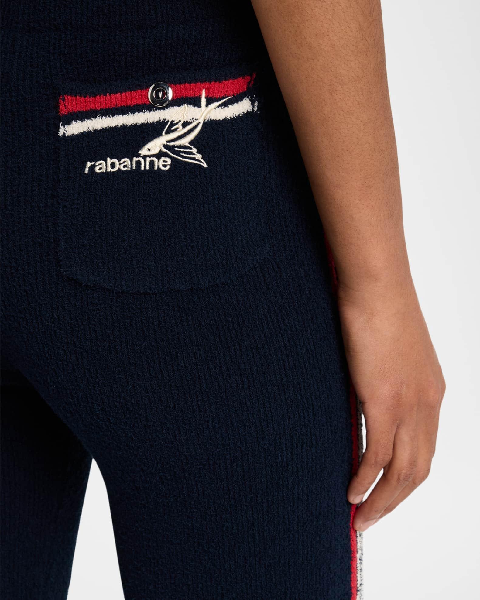 Side Stripe Knit Flare Pants Product Image