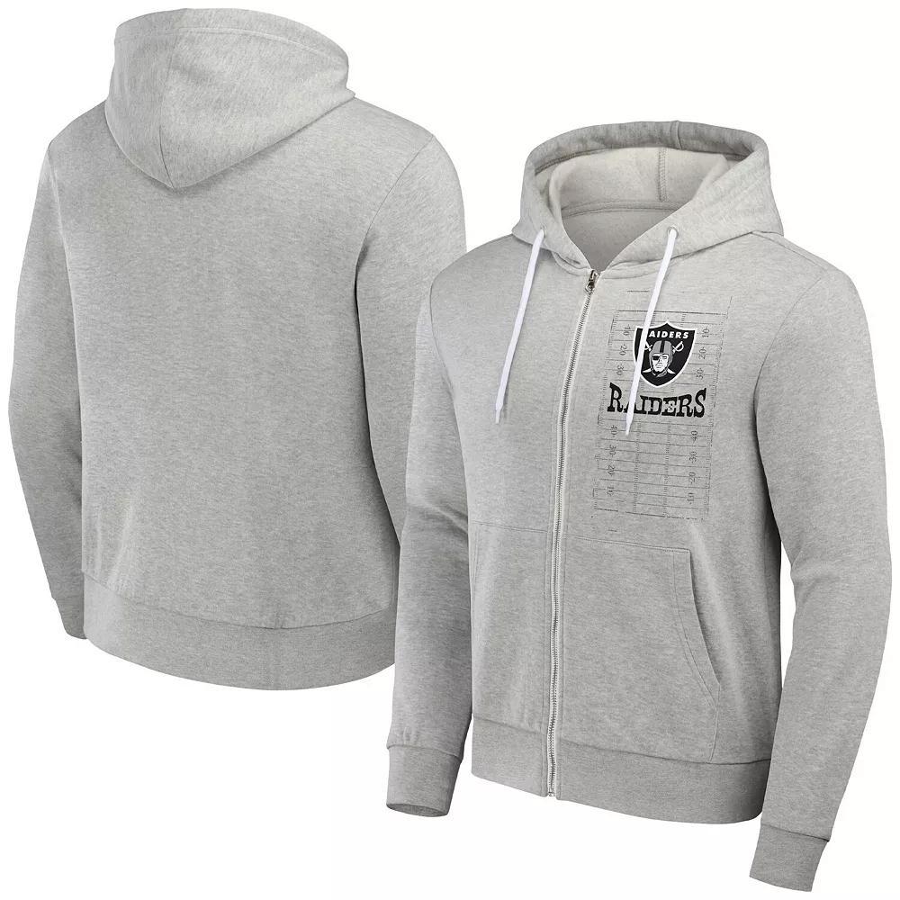 Men's NFL x Darius Rucker Collection by Fanatics Heather Gray Las Vegas Raiders Domestic Full-Zip Hoodie,  Product Image