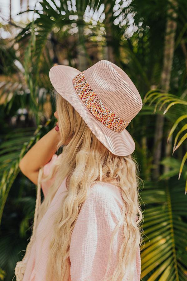 Retreat Yourself Raffia Hat In Light Blush Product Image