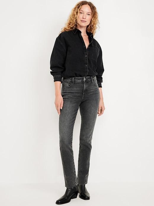 High-Waisted Vintage Slim Jeans Product Image