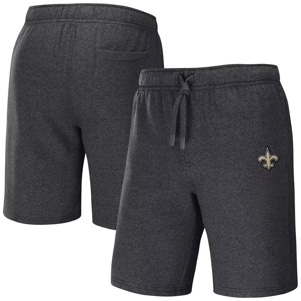 Men's NFL x Darius Rucker Collection by Fanatics Heather Charcoal New Orleans Saints Logo Shorts,  Product Image