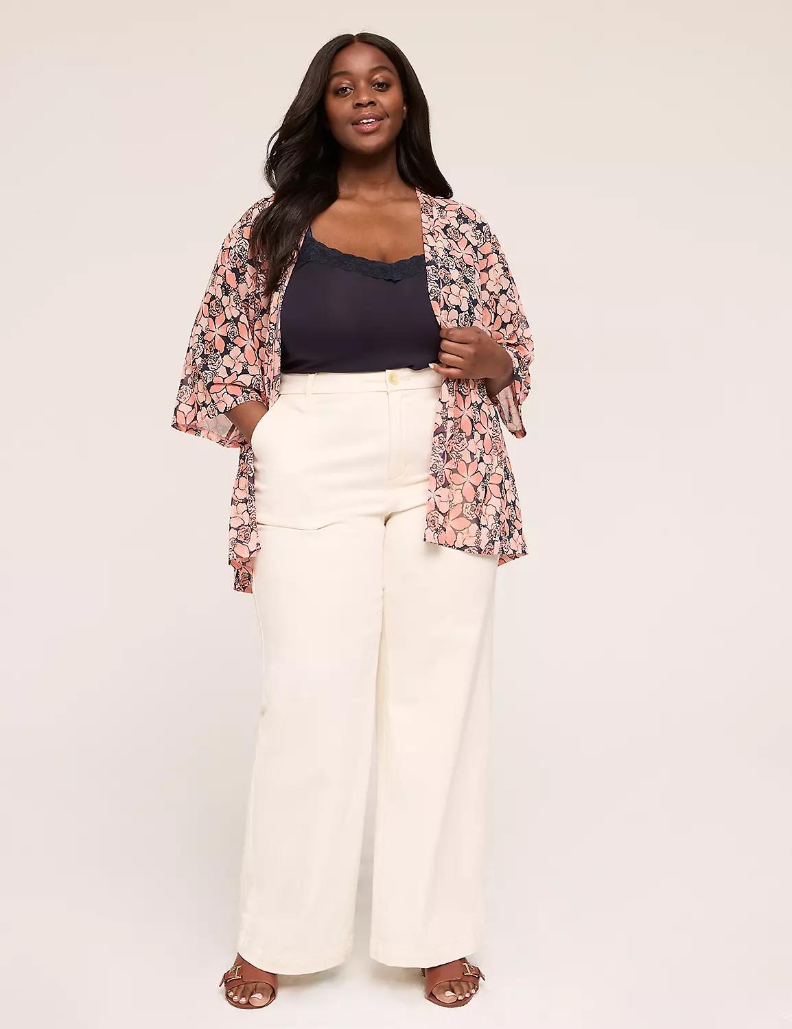 Kimono-Sleeve Open-Front Overpiece Product Image
