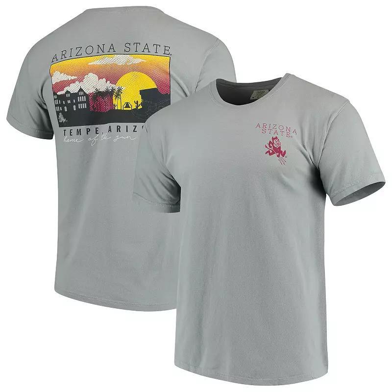 Mens Gray Arizona State Sun Devils Team Comfort Colors Campus Scenery T-Shirt Product Image