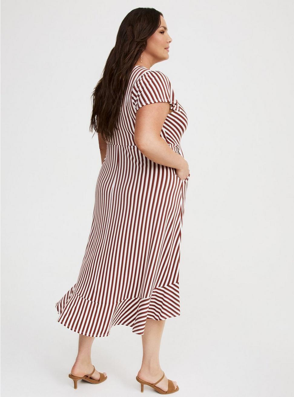 Midi Surplice Tiered Dress Product Image